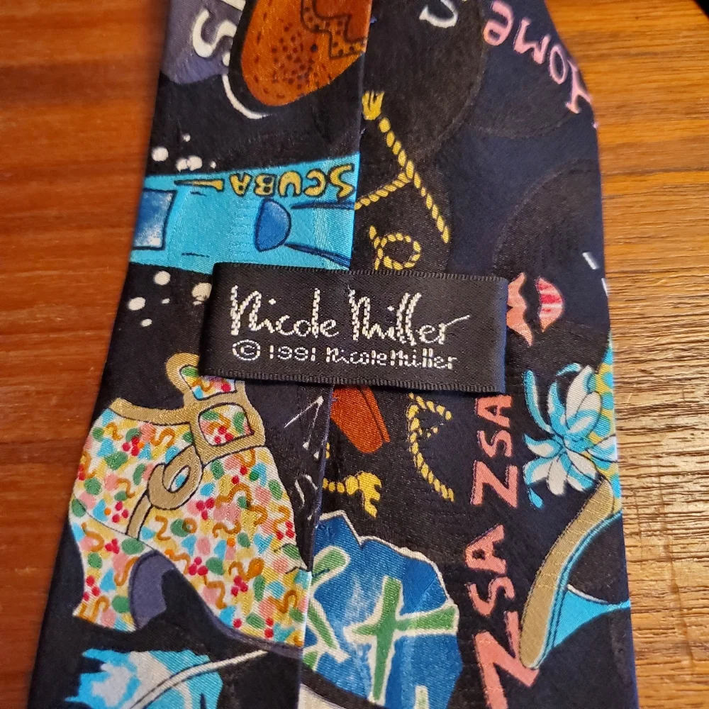 Vintage Nicole Miller Shoes theme SILK mens TIE